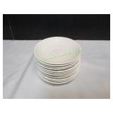 (12) Aynsley Basket Weave Saucers