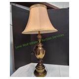 32" Vtg Stiffel Fire Flame Torch Lamp w/ Shade