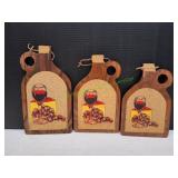 (3) Vtg Decorative Wine Bottle Cork Trivets
