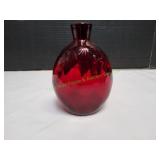 Vtg 5.5" Ruby Red Pairpoint Glass Flask
