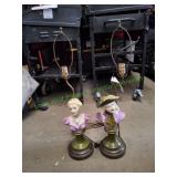 30" Art Deco French Bust Lamps