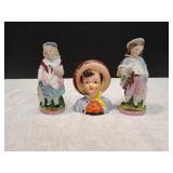 (3) Vtg Porcelain Figurines