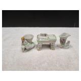 (3) Vtg Occupied Japan Porcelain Figurines