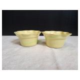 (2) Vtg Spectrum Ceramic 3-Footed Planters