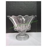 Vtg Heisey Glass Punch Bowl w/ Base