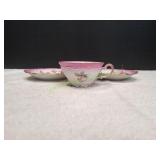 Imperial Germany Hand Decorated Cup & (2)Saucers