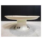 Rustic White Metal Pedestal Stand