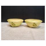 (2) Vtg Spectum 3-Footed Planters