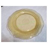 Vtg Federal Glass Golden Glo Dinner Plate
