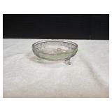 Vtg Indiana Glass Birds&Strawberrries Footed Bowl