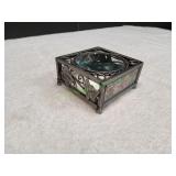 Vtg Metal Handpainted Magnifying Glass