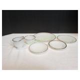 Anchor Hocking White Milk Glass Dinnerware Set