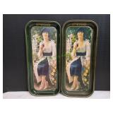 (2) Vtg Coca-Cola Serving Trays