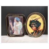 Vtg Coca-Cola & Dr Pepper Metal Serving Trays