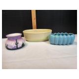 (3) Pottery Dishes (3) Pottery Dishes