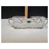 Vtg Shannon Crystal Flatware Holder Caddy Vtg Shannon Crystal Flatware Holder Caddy