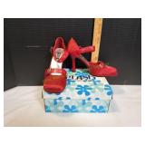 Splash High Heels,Red Satin Madden-04 Style, Sz8.5 Splash High Heels,Red Satin Madden-04 Style, Sz8.5