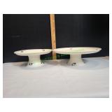 (2) Metal Cake Plates (2) Metal Cake Plates