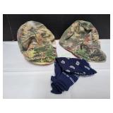 (2) Comeaux Caps w/ Bandana (2) Comeaux Caps w/ Bandana
