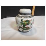 Vtg Fritz Handpainted Ginger Jar Vtg Fritz Handpainted Ginger Jar