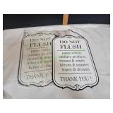 (2) 9x14 Do Not Flush Metal Farmhouse Sign (2) 9x14 Do Not Flush Metal Farmhouse Sign