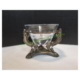 Vtg Godinger Silver-Plated Stand w/ Glass Bowl Vtg Godinger Silver-Plated Stand w/ Glass Bowl