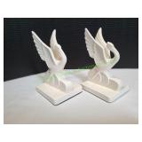 (2) Vtg Ceramic Pelican Bookends (2) Vtg Ceramic Pelican Bookends