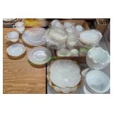 Lot of Vtg Milk Glass Plates, Cups, Saucers & Lot of Vtg Milk Glass Plates, Cups, Saucers &