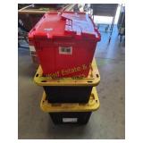 (3) Storage Totes w/ Lids (3) Storage Totes w/ Lids