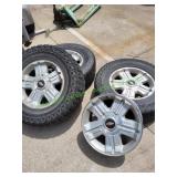 (4)GM 6-Lug Wheels w/(5)Cooper LT275/70R18 Tires (4)GM 6-Lug Wheels w/(5)Cooper LT275/70R18 Tires