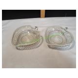 (2) Anchor Hocking Moonstone Opalescent Dishes (2) Anchor Hocking Moonstone Opalescent Dishes
