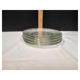 (6) Vtg Glass Salad Plates (6) Vtg Glass Salad Plates