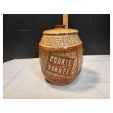 Large Vtg Cookie Barrel Cookie Jar Large Vtg Cookie Barrel Cookie Jar