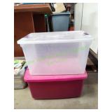 (2) Storage Totes w/ Lids (2) Storage Totes w/ Lids