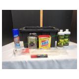 Small Tote w/ Auto Cleaning Supplies & More