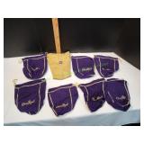 (8) Vtg Crown Royal Bags
