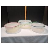 (3) Sterilite Ultra Seal 8.1Qt Bowls w/ Lids