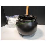 Glass Caldron w/ Metal Spider & Web