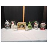 Lot of Snowman Snow Globes & More