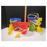 Stack of Sand Pails w/ Shovels