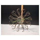 Metal & Glass Celestial Sun Wall Art