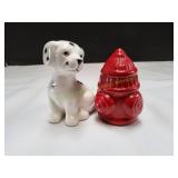 Dalmatian & Hydrant Salt & Pepper Shaker Set