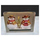 Wild West Snowman Salt & Pepper Shakers