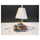 Vtg Fisherman Table Lamp w/ Shade