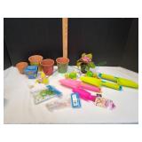 Lot of Mini Planters, Garden Shovels & More