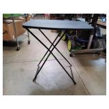 Black Plastic Adjustable Folding Utility Table