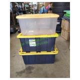 (3) Storage Totes w/ Lids