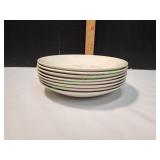 (8) Vtg Vernon Ware Tickled Pink 8" Plates