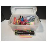 Tote of Office Supplies