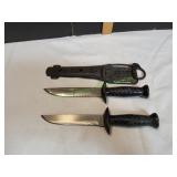(2) Fixed Blade Knives w/ Sheath (2) Fixed Blade Knives w/ Sheath